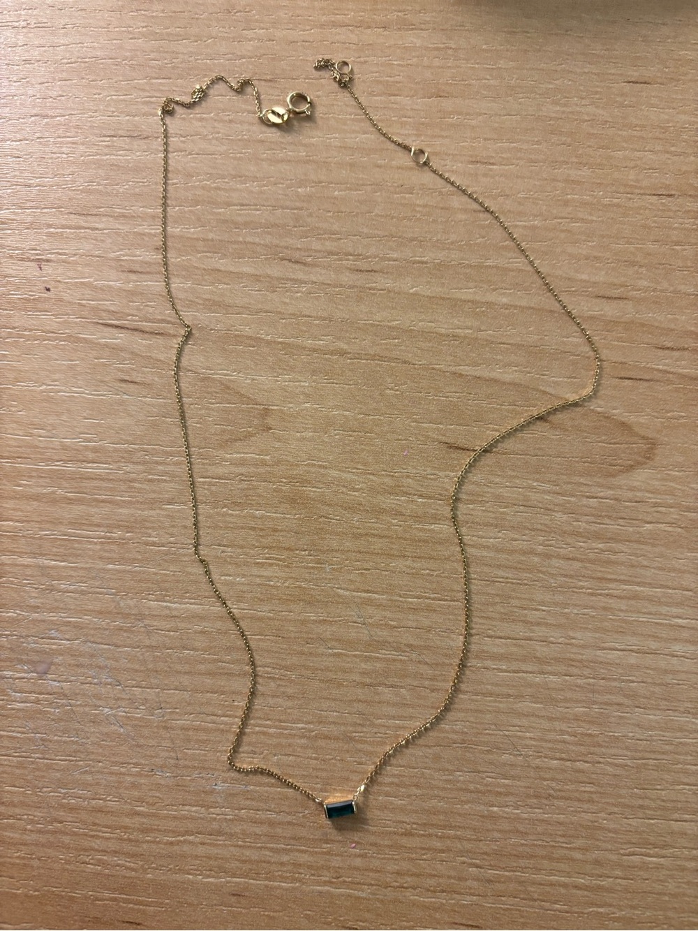 Oradina 14k fresco baguette pendant necklace